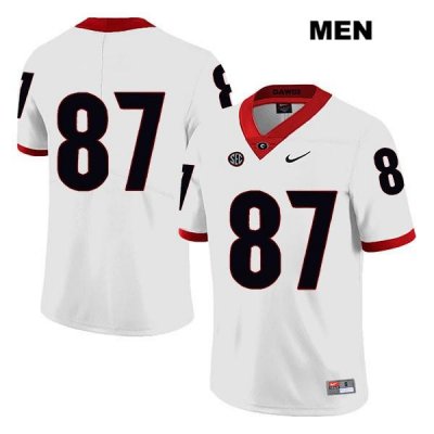 Men's Georgia Bulldogs NCAA #87 Tyler Simmons Nike Stitched White Legend Authentic No Name College Football Jersey WGK5754GT